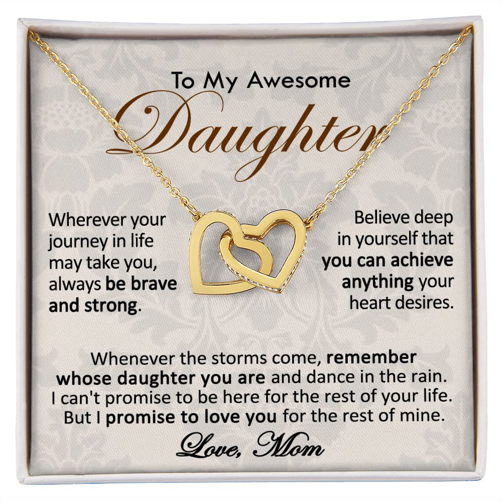 To My Awesome Daughter – Love Mom Necklace
