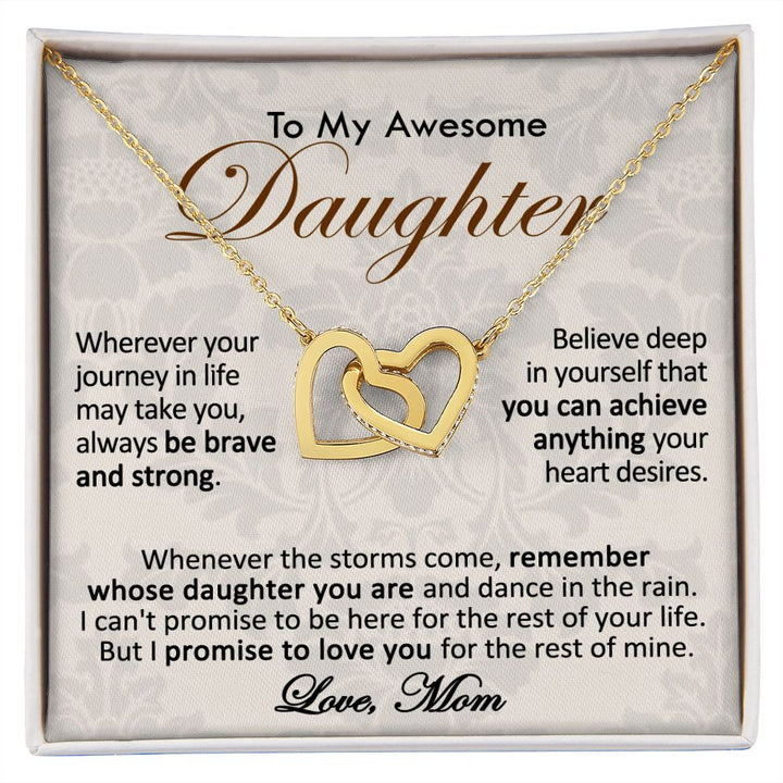 To My Awesome Daughter – Love Mom Necklace