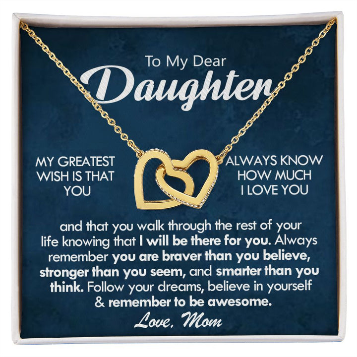 Mom to Daughter Always Loved Necklace