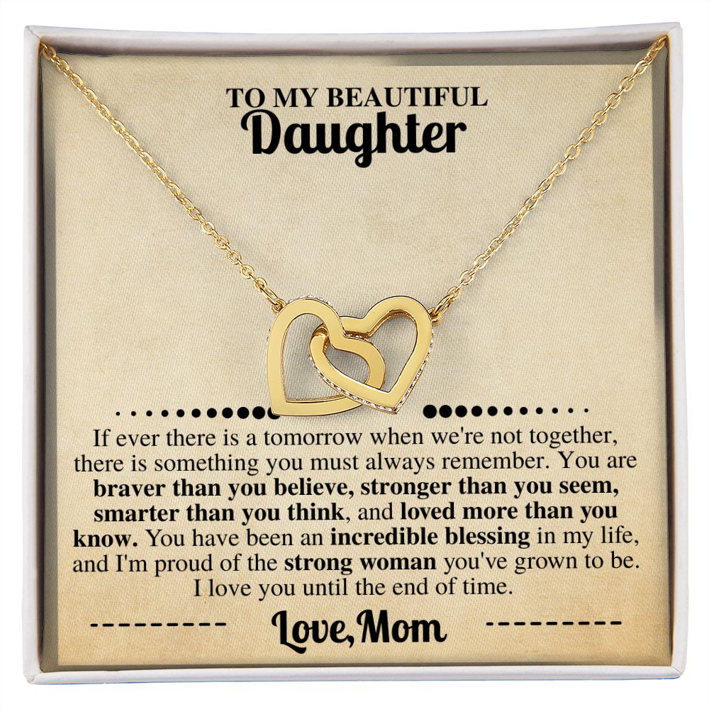 Brave Daughter Necklace from Mom Gift