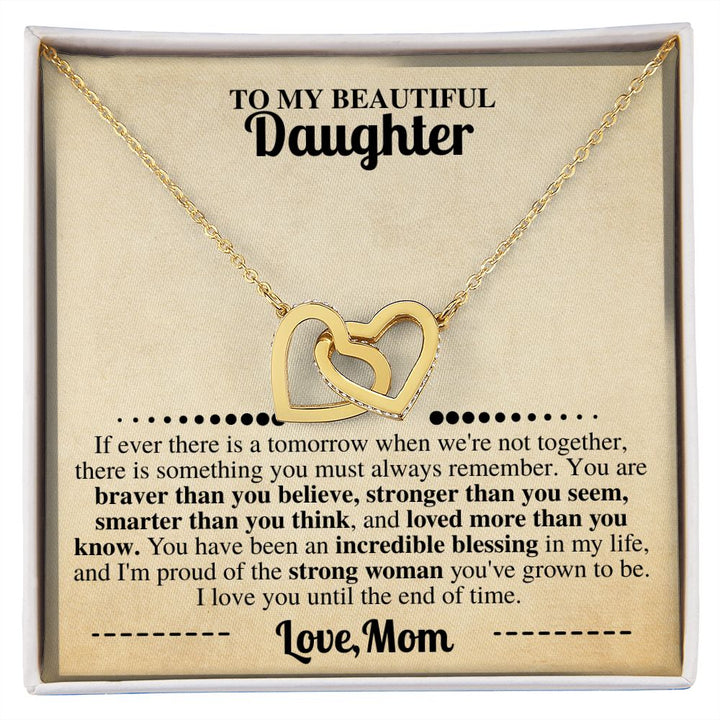 Brave Daughter Necklace from Mom Gift