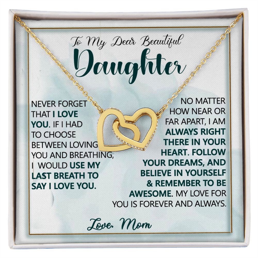 Forever Love Interlocking Hearts for Daughter