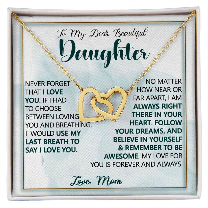 Forever Love Interlocking Hearts for Daughter