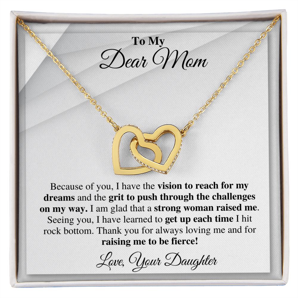 Mother Daughter Interlocking Hearts Necklace Gift
