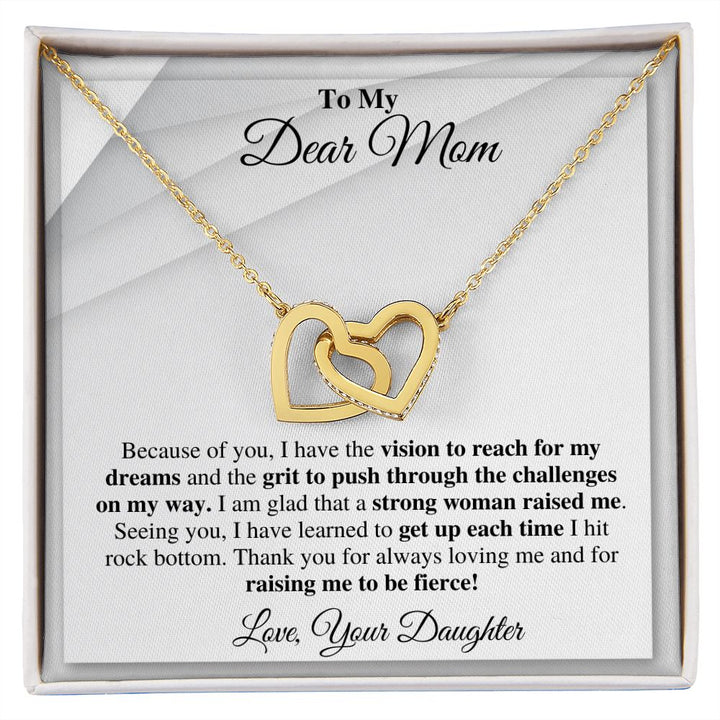 Mother Daughter Interlocking Hearts Necklace Gift