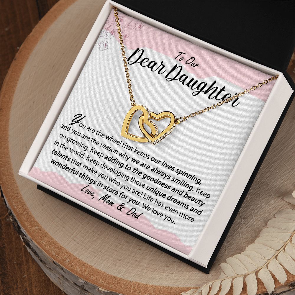 To Our Daughter Double Heart Necklace