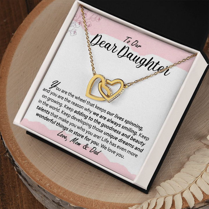 To Our Daughter Double Heart Necklace