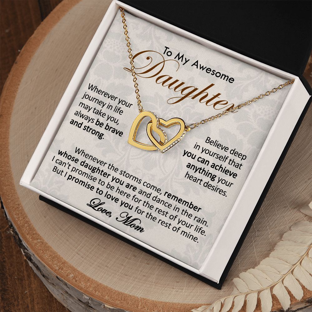 To My Awesome Daughter – Love Mom Necklace
