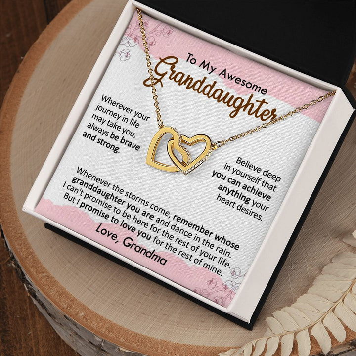 Grandma to Granddaughter Interlocking Heart Necklace