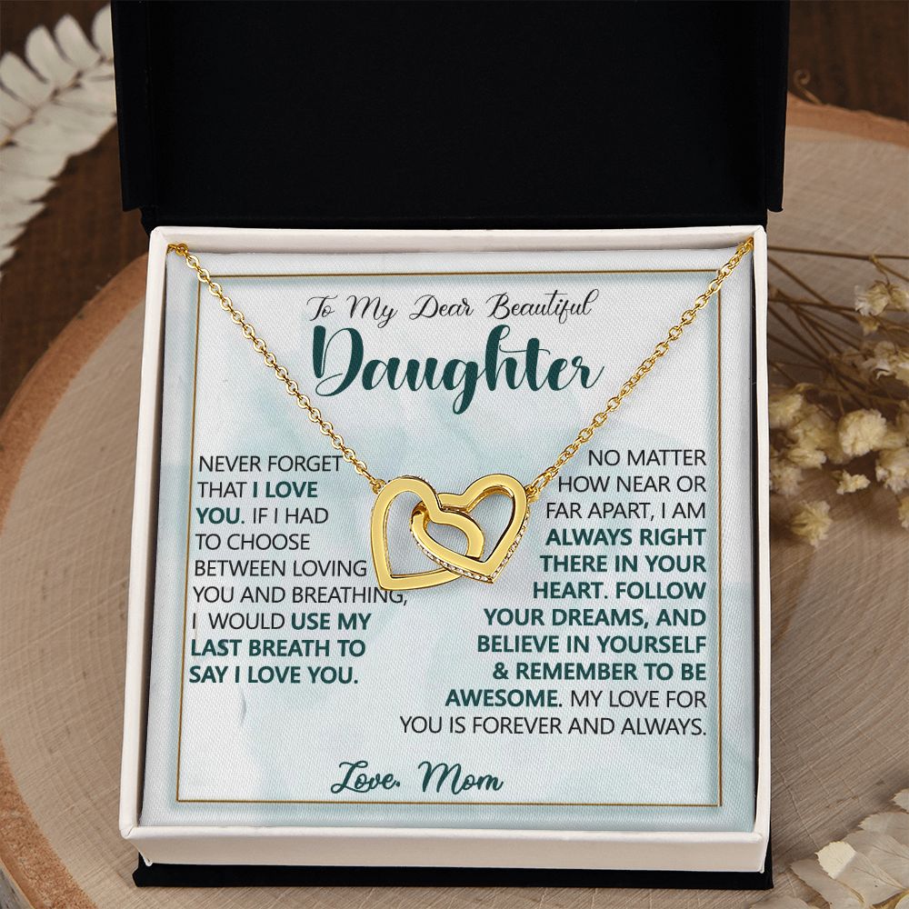 Forever Love Interlocking Hearts for Daughter