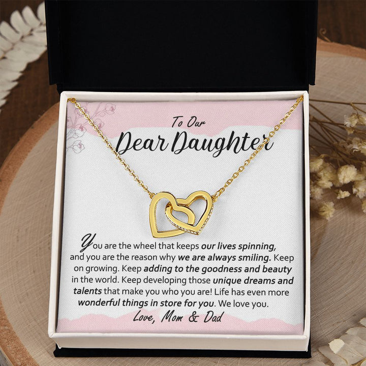 To Our Daughter Double Heart Necklace
