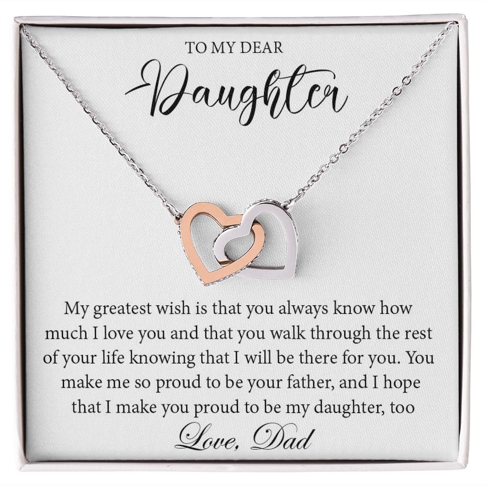 Interlocking Hearts Necklace from Dad