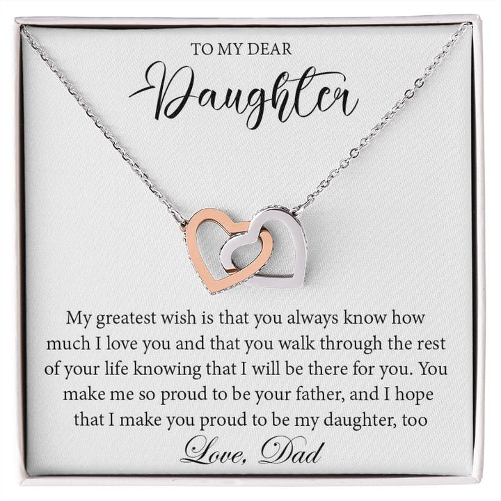Interlocking Hearts Necklace from Dad