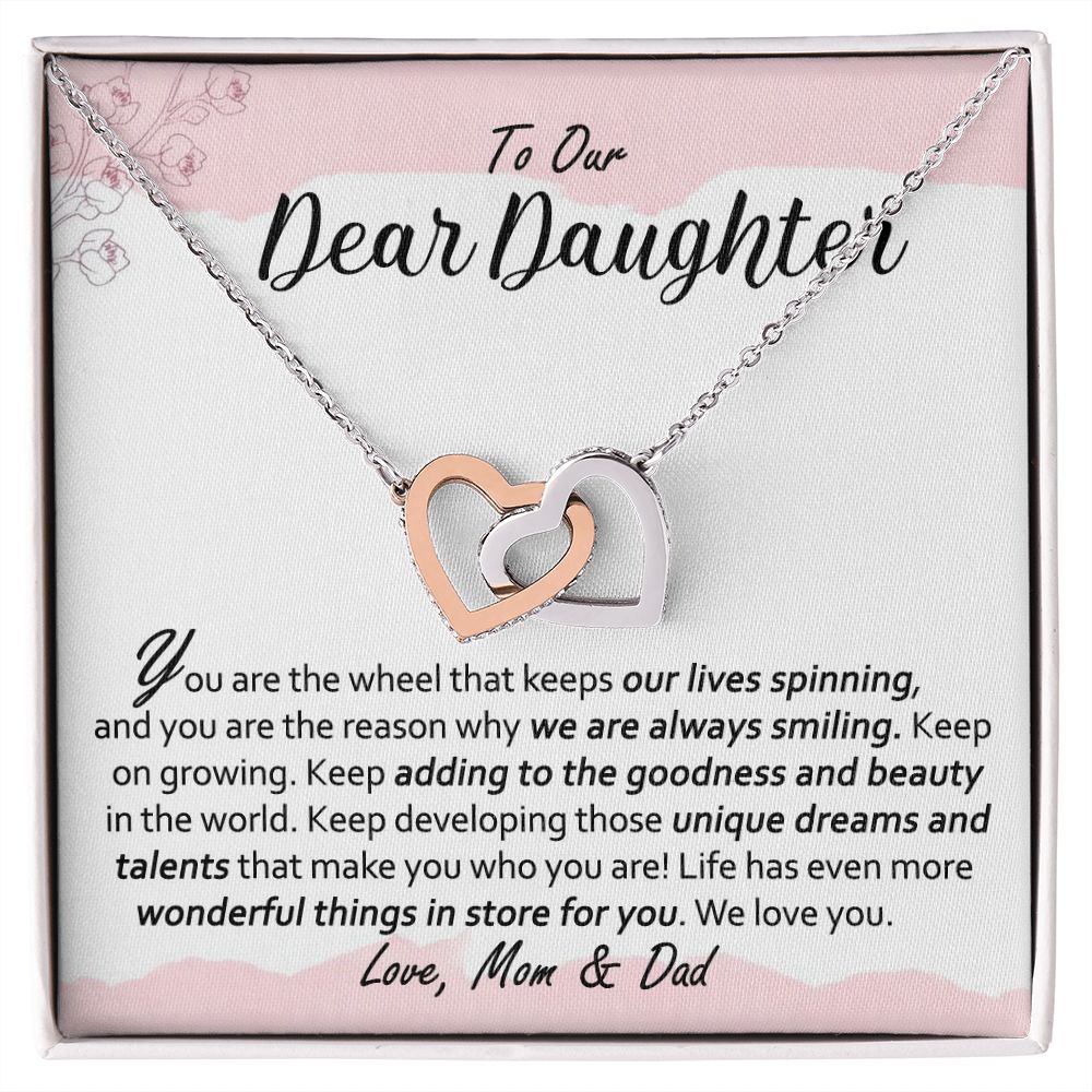 Rose Gold Necklace Gift For Daughter From Parents – Hunny Life