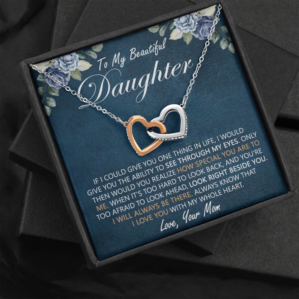 Daughter Heart Necklace Gift From Mom