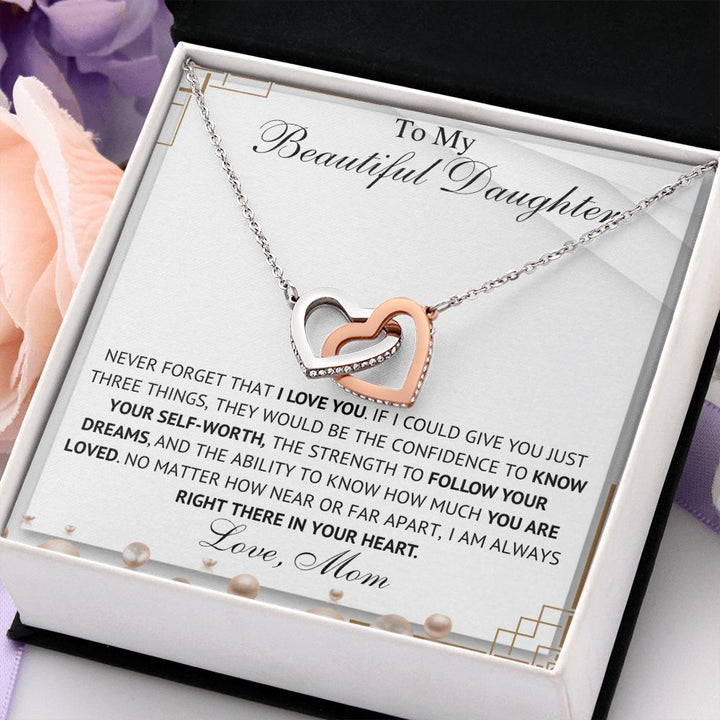 To My Daughter – Love Mom Necklace