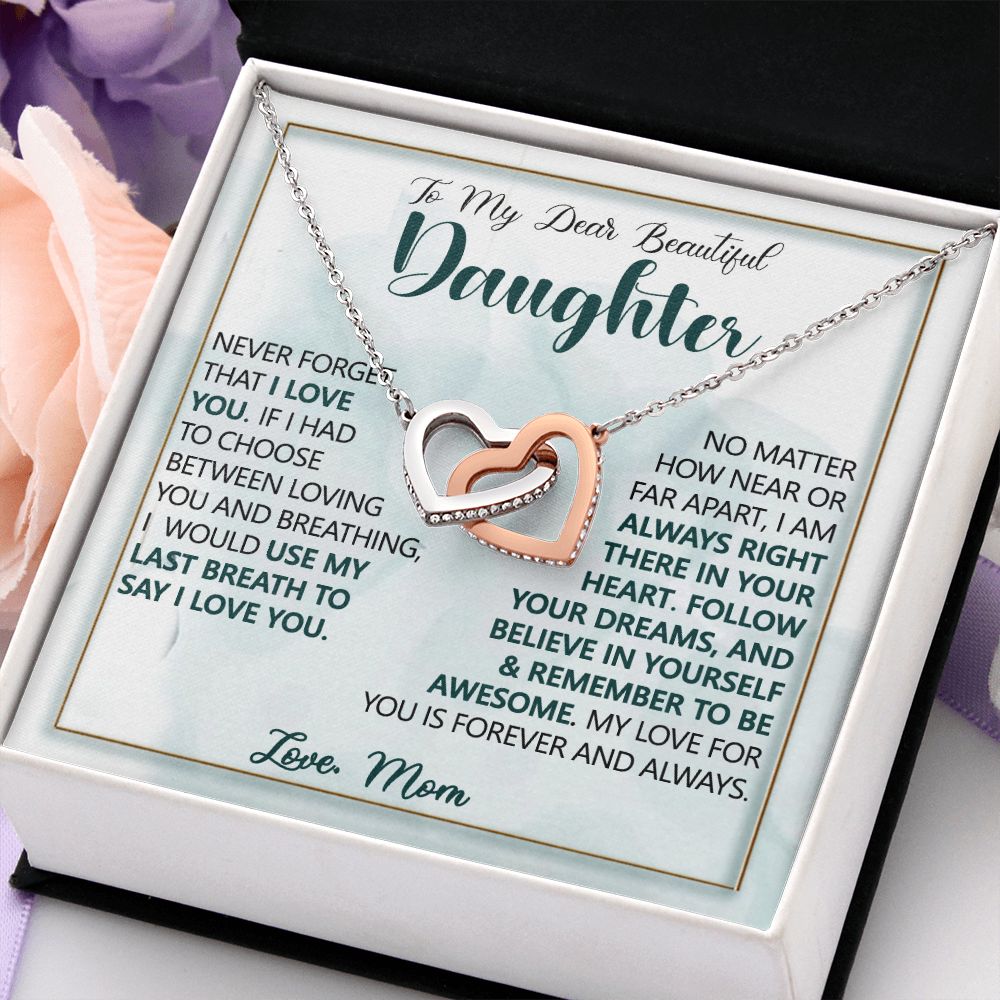 Forever Love Interlocking Hearts for Daughter