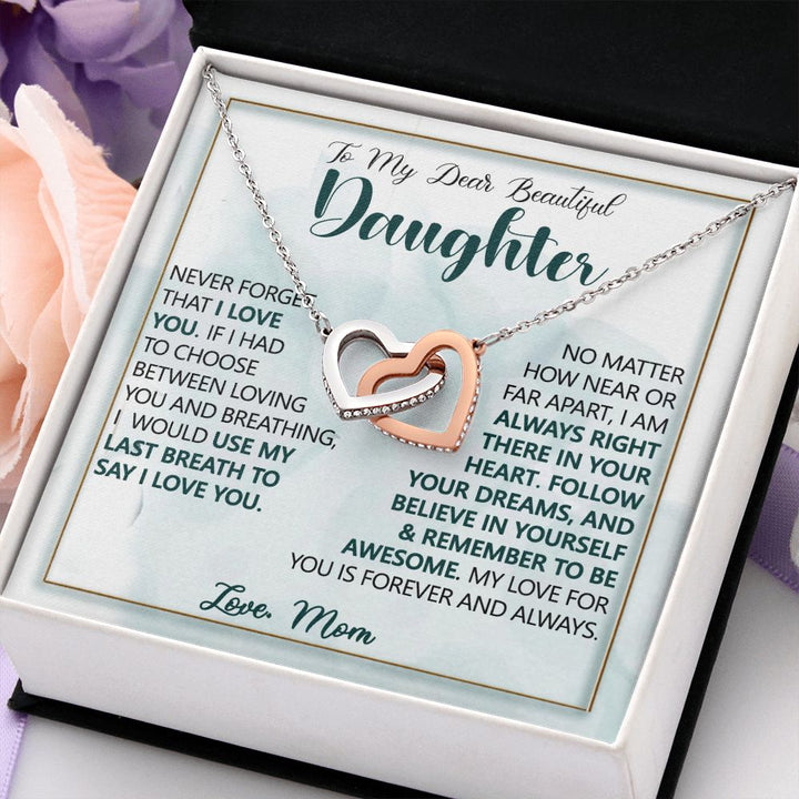 Forever Love Interlocking Hearts for Daughter