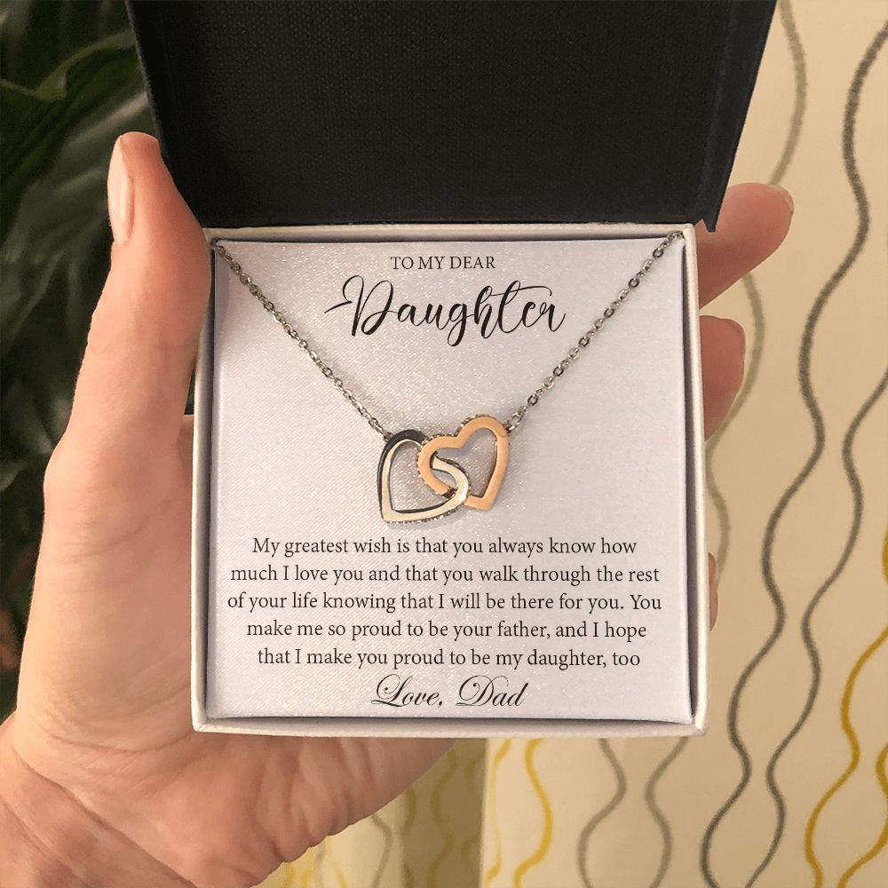 Interlocking Hearts Necklace from Dad