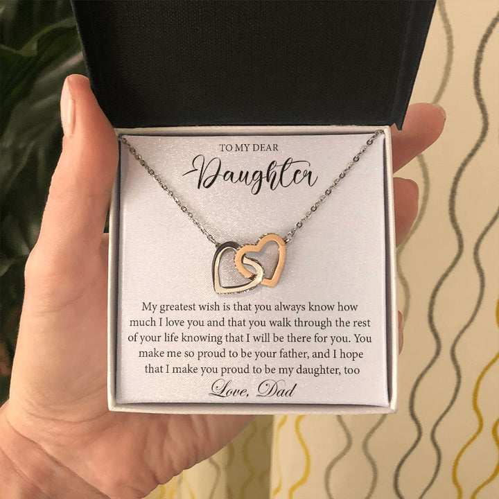 Interlocking Hearts Necklace from Dad