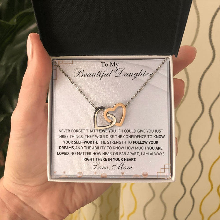 To My Daughter – Love Mom Necklace