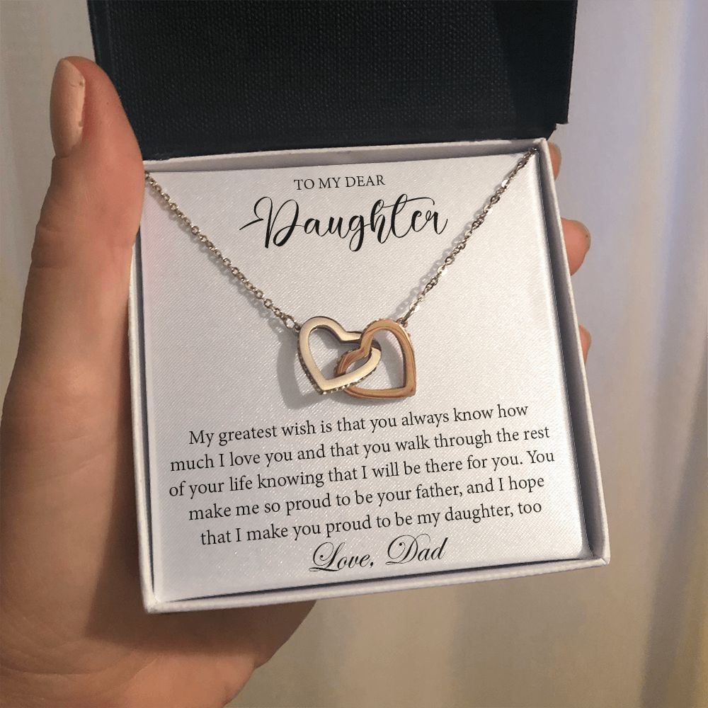 Interlocking Hearts Necklace from Dad