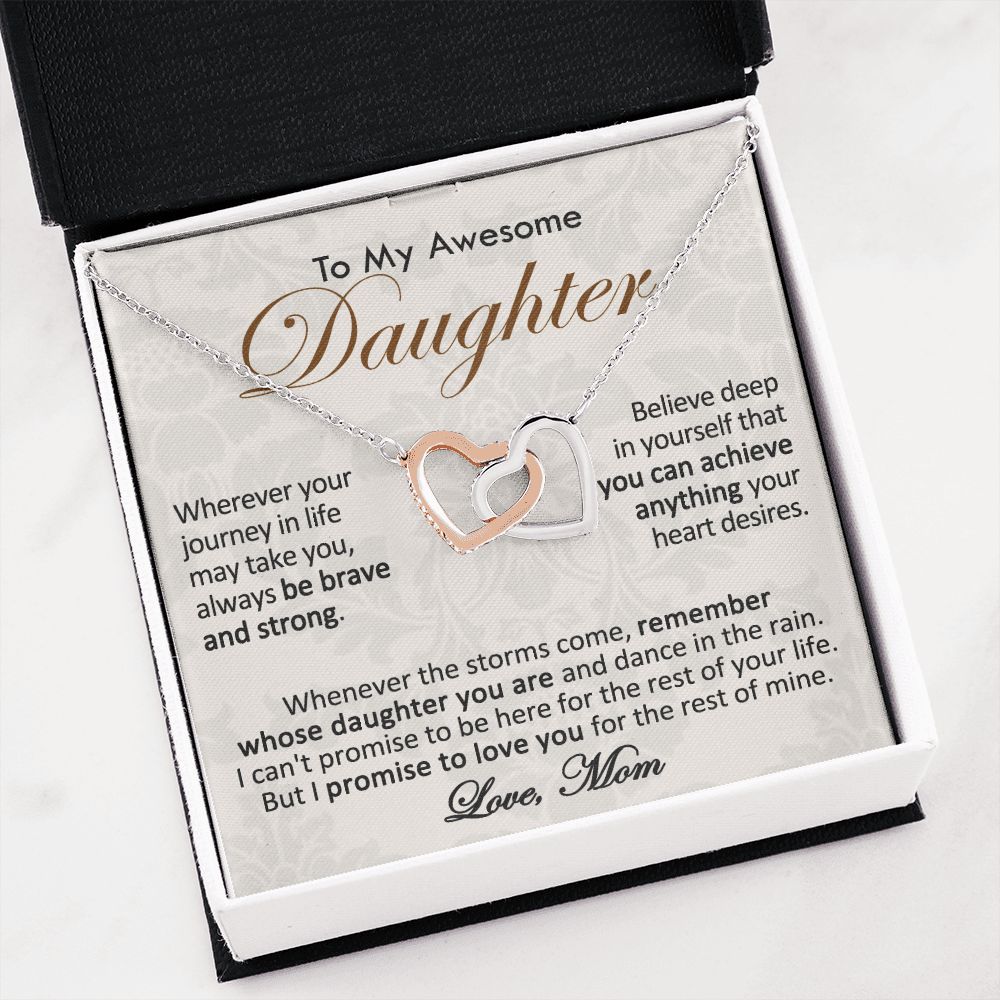 To My Awesome Daughter – Love Mom Necklace