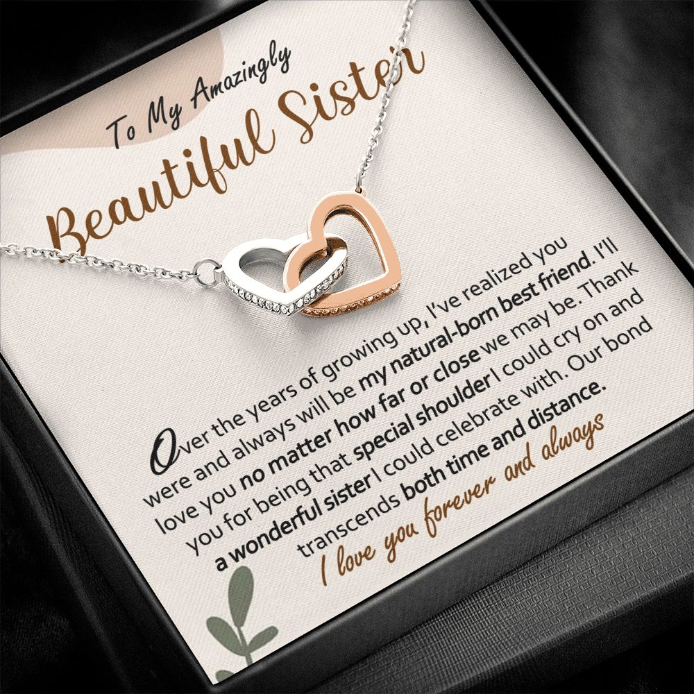 For My Beautiful Sister Necklace Gift | To My Sister Gifts