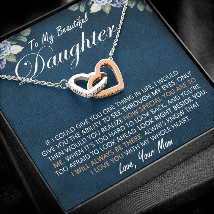 Daughter Heart Necklace Gift From Mom