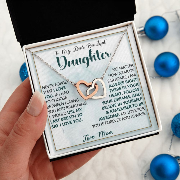 Forever Love Interlocking Hearts for Daughter