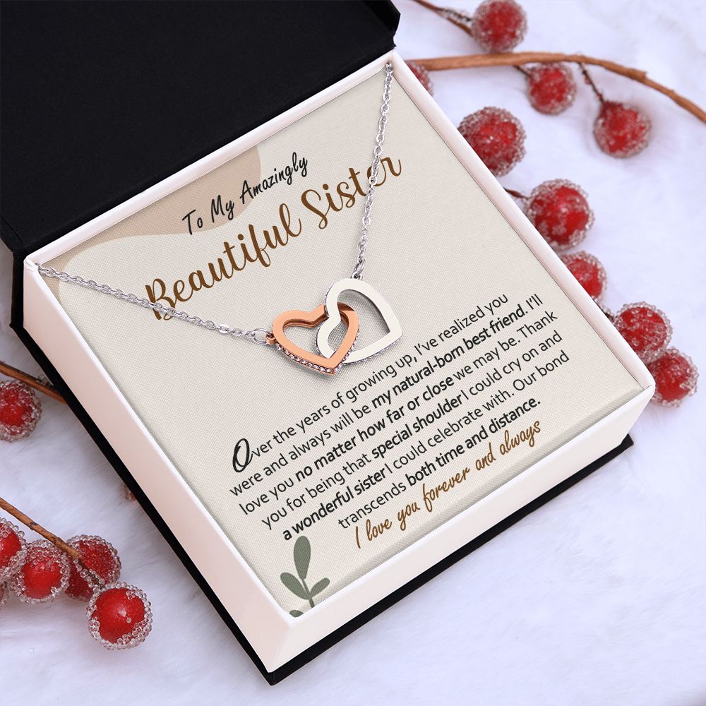 For My Beautiful Sister Necklace Gift | To My Sister Gifts
