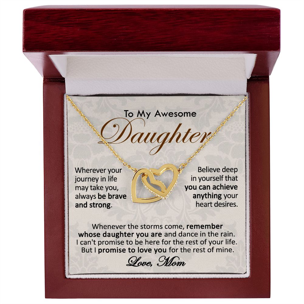 To My Awesome Daughter – Love Mom Necklace