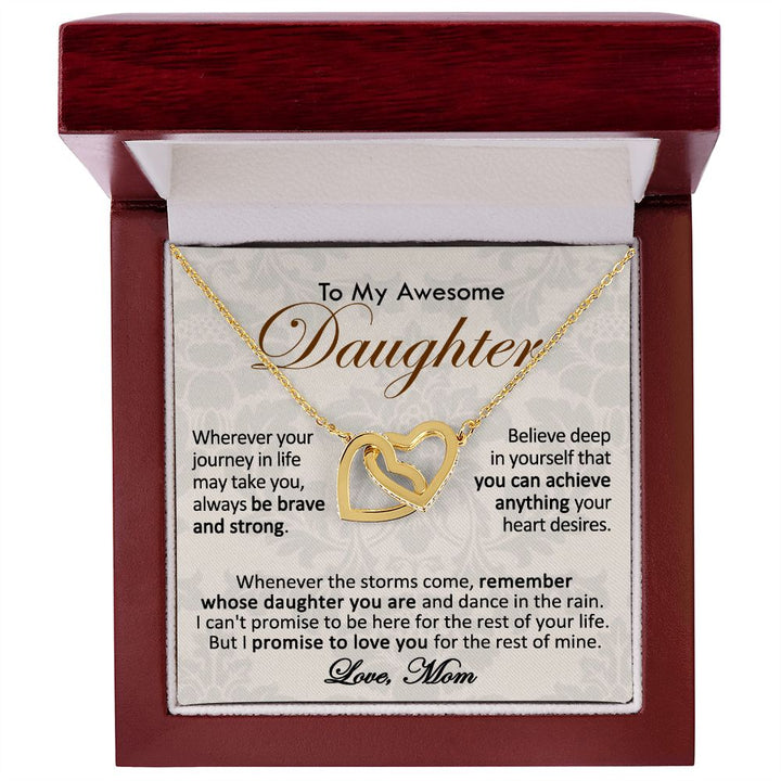 To My Awesome Daughter – Love Mom Necklace