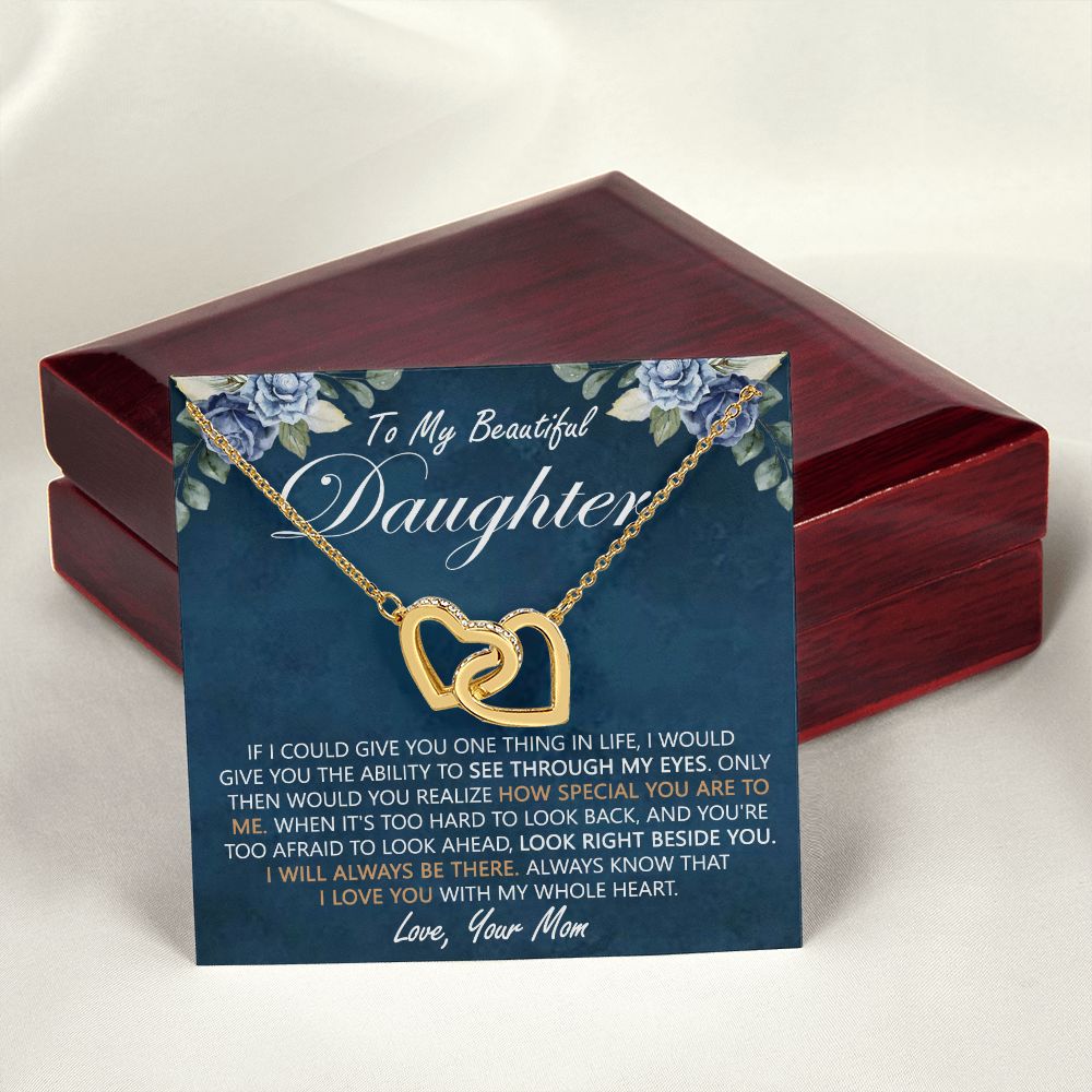 Daughter Heart Necklace Gift From Mom
