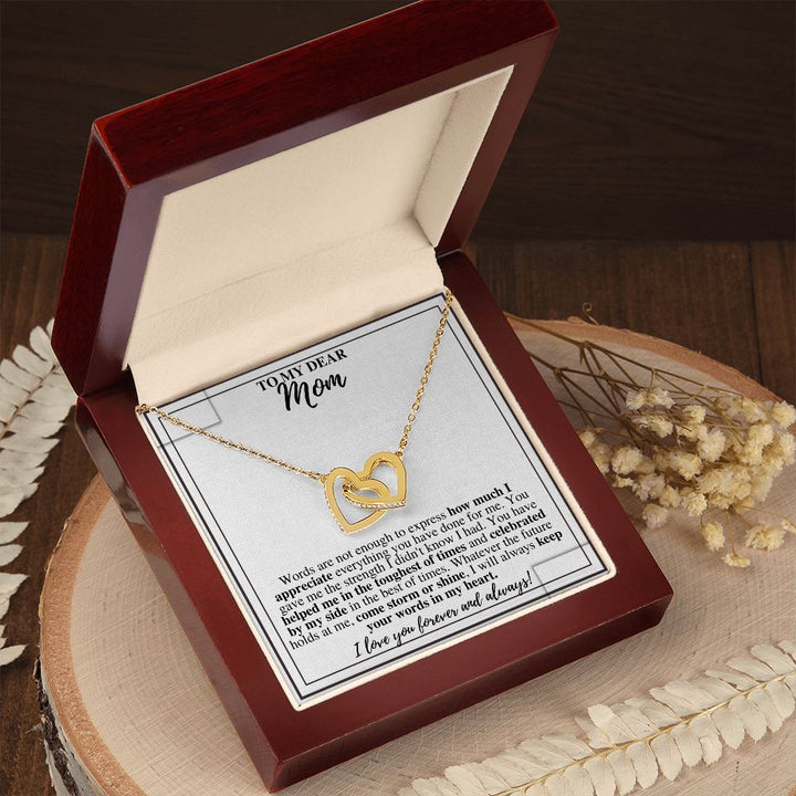 Forever Grateful Mom Heart Necklace