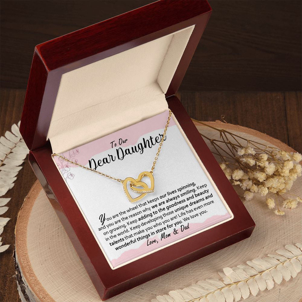 To Our Daughter Double Heart Necklace