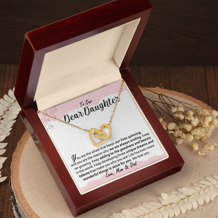 To Our Daughter Double Heart Necklace