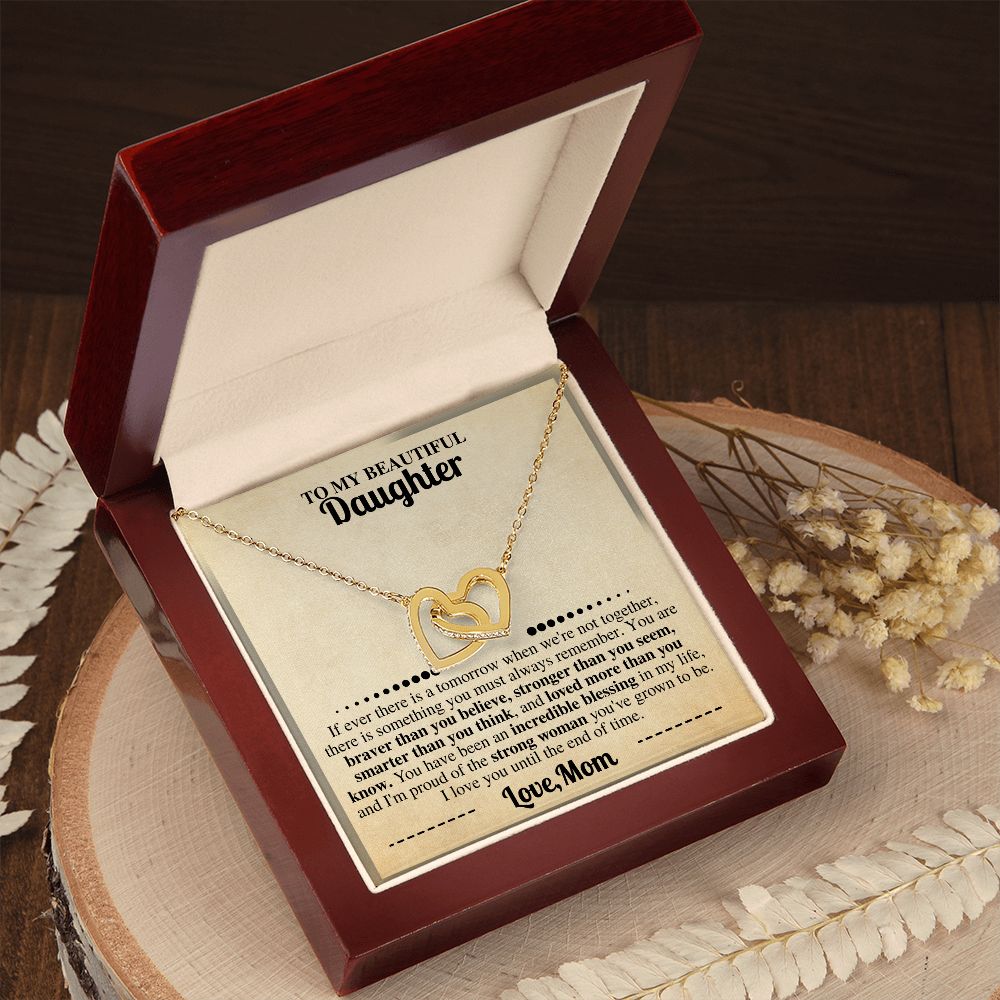 Brave Daughter Necklace from Mom Gift