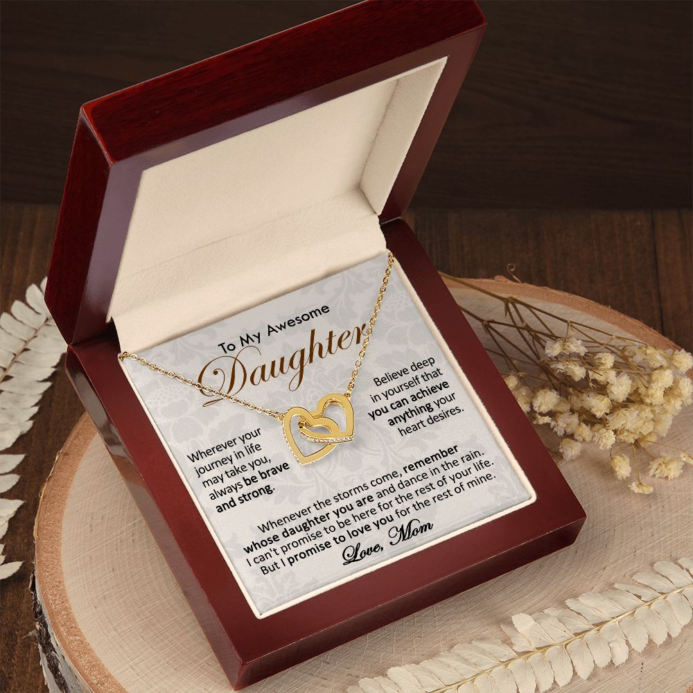 To My Awesome Daughter – Love Mom Necklace
