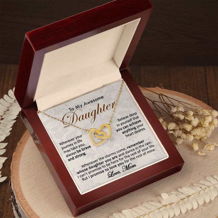 To My Awesome Daughter – Love Mom Necklace