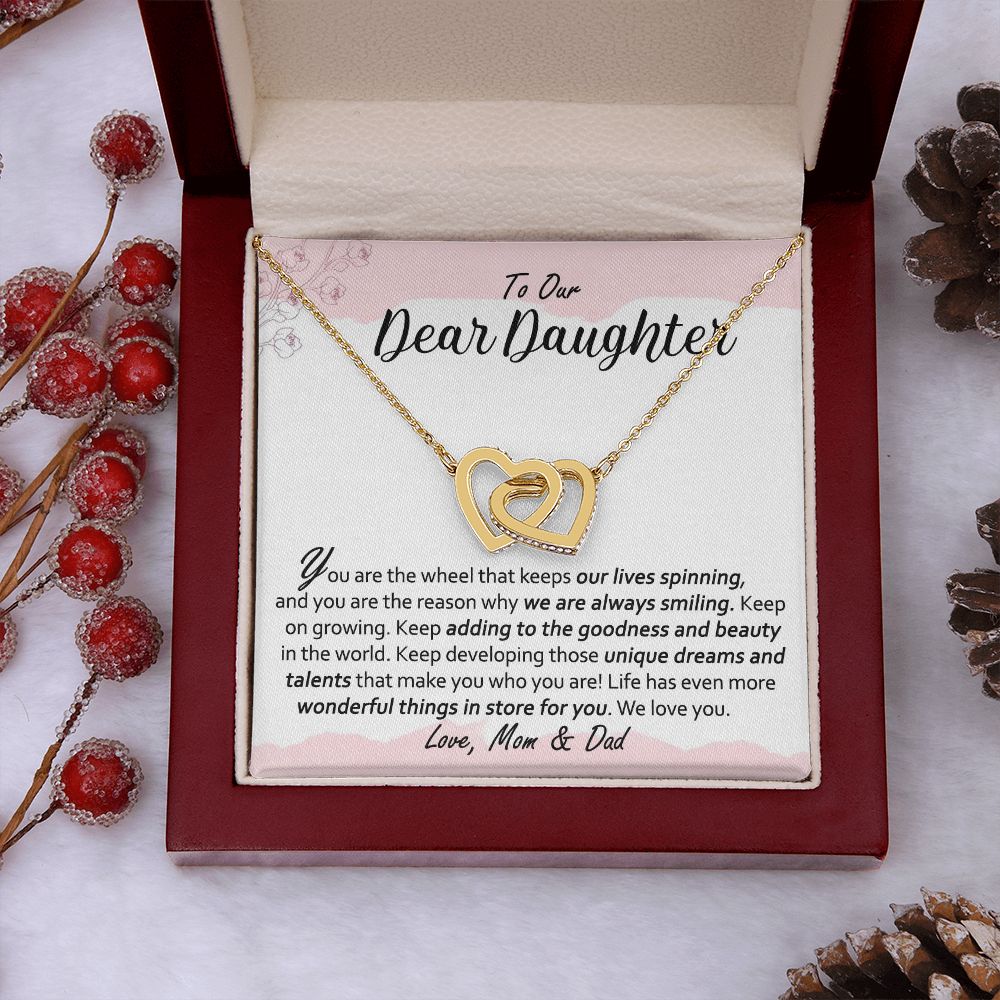 To Our Daughter Double Heart Necklace