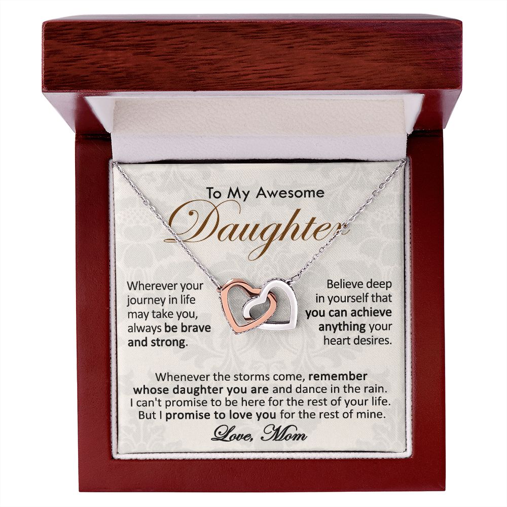 To My Awesome Daughter – Love Mom Necklace