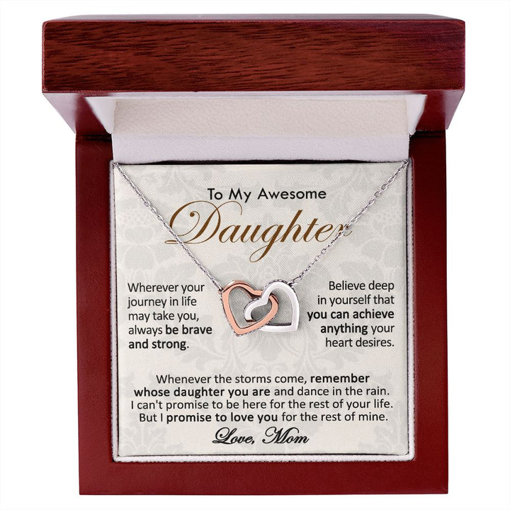To My Awesome Daughter – Love Mom Necklace