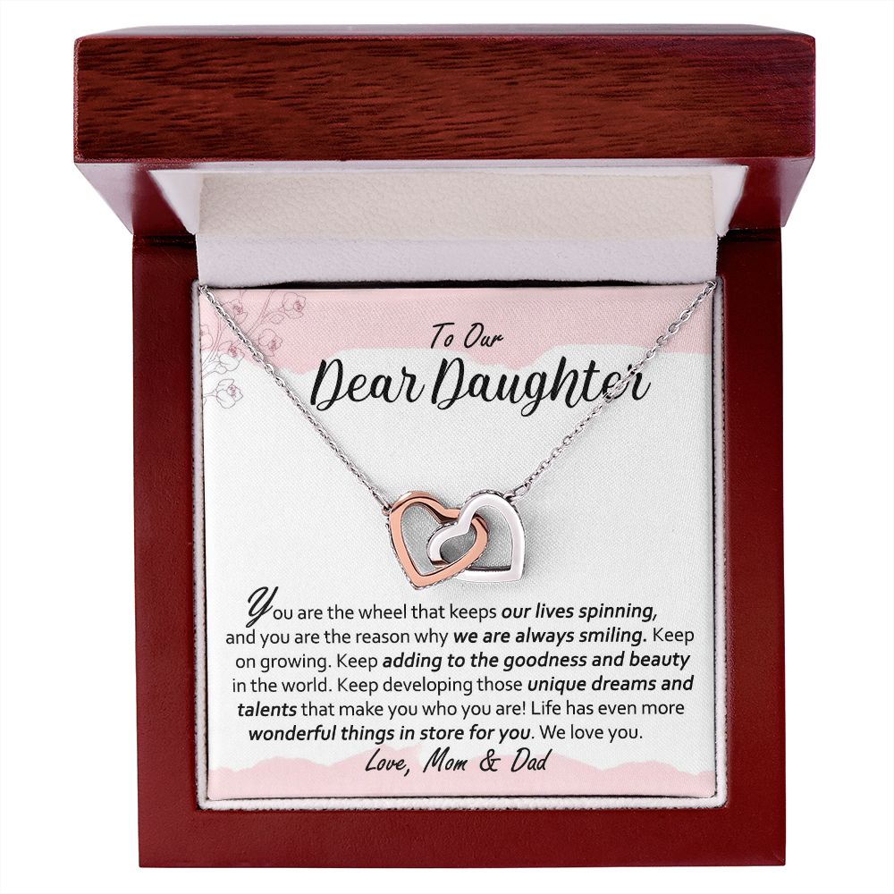 To Our Daughter Double Heart Necklace