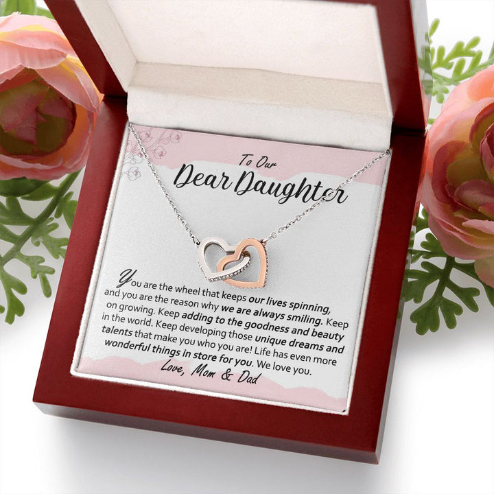 To Our Daughter Double Heart Necklace