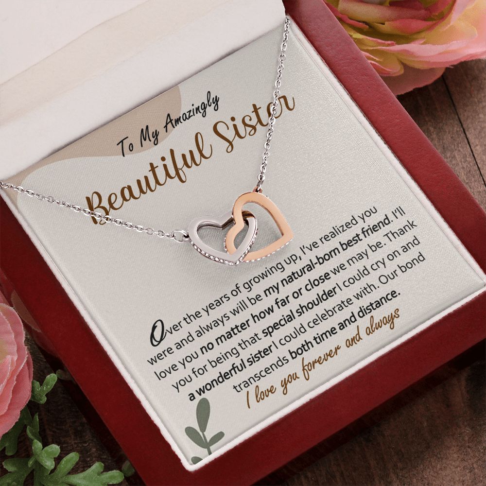 For My Beautiful Sister Necklace Gift | To My Sister Gifts