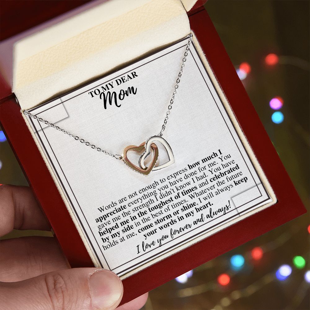 Forever Grateful Mom Heart Necklace
