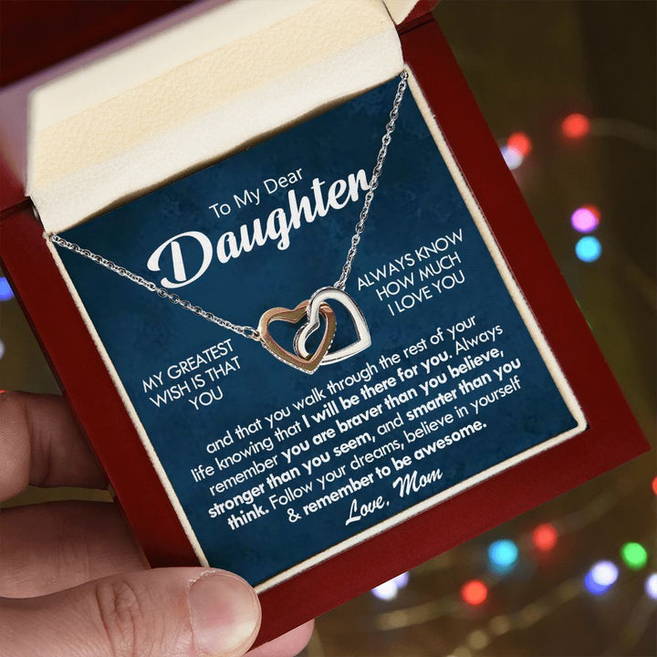 Mom to Daughter Always Loved Necklace