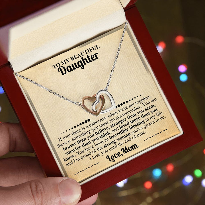 Brave Daughter Necklace from Mom Gift