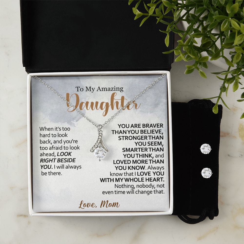 To My Daughter From Mom Necklace Gift